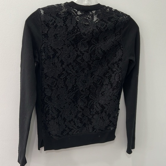 Theory black lace long sleeve sweater top size S - Picture 1 of 7